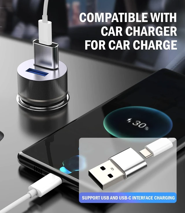 Alt view image 5 of 7 - USB C to USB Adapter(3Pack) Type-C Female to USB-A Male Power Charger Connector Thunderbolt Charging Cable Converter Block Portable for iPhone 14 13 12 IPad Compatible for for Galaxy