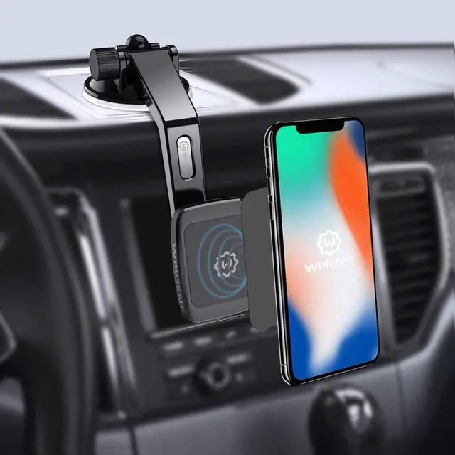 Alt view image 2 of 7 - WixGear Magantic Mount, Universal Dashboard Curved Magnetic Phone Car Mount Holder for Cell Phones and Mini Tablets with Fast Swift-snap Technology, Magnetic Cell Phone Mount