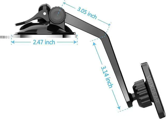 Alt view image 6 of 7 - WixGear Magantic Mount, Universal Dashboard Curved Magnetic Phone Car Mount Holder for Cell Phones and Mini Tablets with Fast Swift-snap Technology, Magnetic Cell Phone Mount