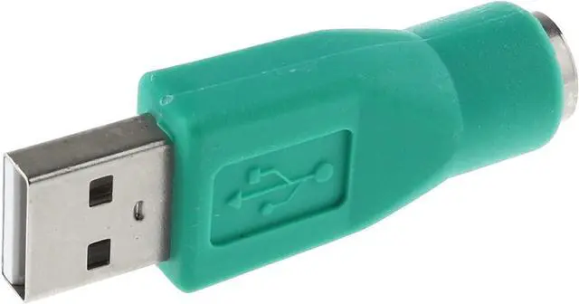 Alt view image 5 of 6 - USB to PS2 Adapter 2PCS Green PS/2 Female to USB Male Converter Adapter for Mouse and Keyboard Green