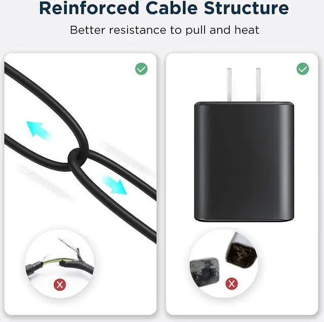 Alt view image 4 of 7 - Blu Android Phone Charger, 5V USB C Wall Charger Adapter Fast Charging for Blu View 3, View 2, M8l, M10l, G9, G90 Pro, G91 Max, G91 Pro, G91S, G50 MEGA, G70, VIVO XI Smartphones 5ft Charge Cable Cord