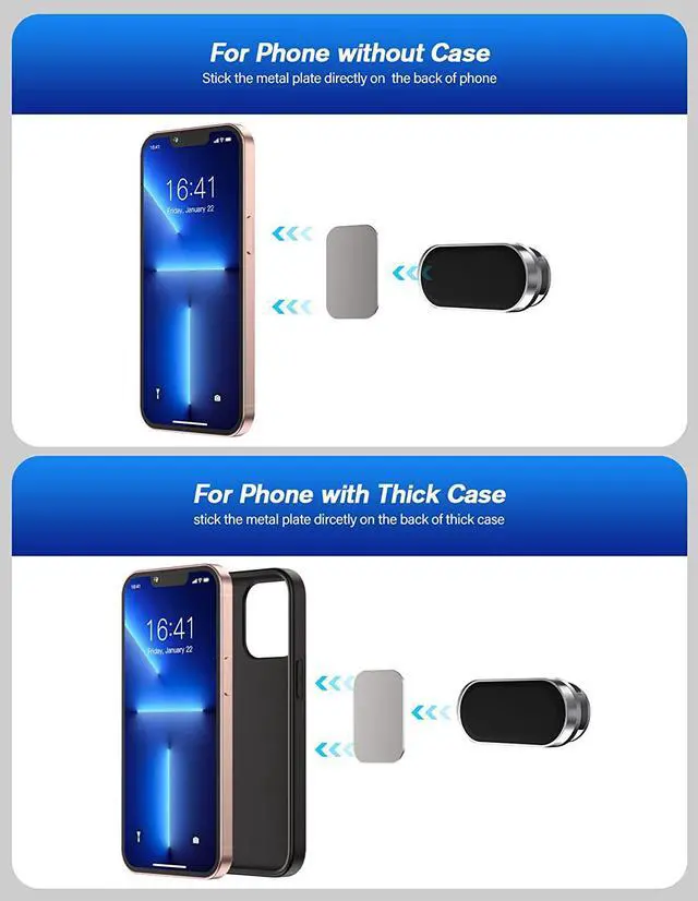 Alt view image 6 of 7 - Magnetic Phone Holder for Car[2 Pack] Phone Holders for Your car [Upgrade Magnet] -360 Rotation Car Magnet Phone Mount Compatible with All Cell Phone