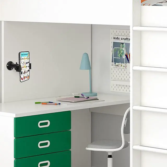 Alt view image 2 of 7 - iTODOS Wall Mount Phone Holder Bracket with 360°Adjustable Mount for iPhone/Nexus/LG Smart Phones and GPS Navigator,Compatible with 3.5~6.5inch Width