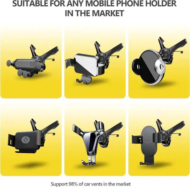 Alt view image 4 of 7 - Universal Air Vent Clip for Car Mount,Sturdy Vent Grip for Most Car Phone Holder&Wireless Car Charger-Only Vent Clip for Replace/Upgrad(Compatible with Joint Ball Diameter 0.67 in/17mm)