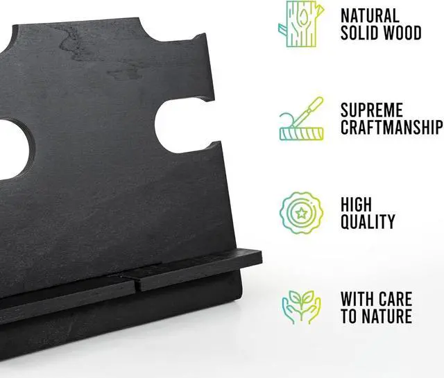 Alt view image 2 of 7 - LAC Wood Phone Docking Station Ash Key Holder Wallet Stand Watch Organizer Men Gift Husband Wife Anniversary Dad Birthday Nightstand Father Graduation Gadgets Compatible with iPhone iWatch AirPods