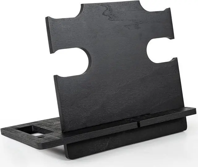 Alt view image 7 of 7 - LAC Wood Phone Docking Station Ash Key Holder Wallet Stand Watch Organizer Men Gift Husband Wife Anniversary Dad Birthday Nightstand Father Graduation Gadgets Compatible with iPhone iWatch AirPods