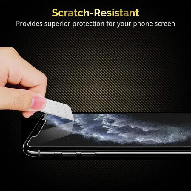 Alt view image 4 of 7 - UNBREAKcable 3-Pack Screen Protector for iPhone 11 Pro/iPhone XS/iPhone X, Double Shatterproof Tempered Glass [Easy Installation Frame] [9H Hardness] [HD Clear] [Case Friendly] for iPhone 5.8 inch