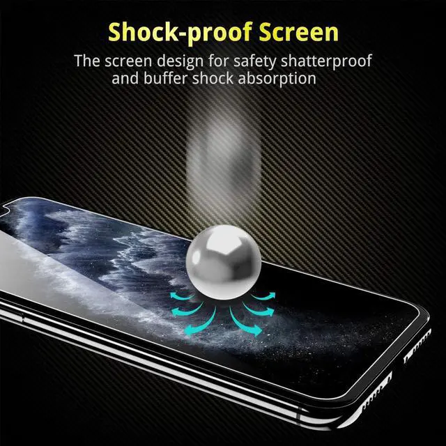 Alt view image 3 of 7 - UNBREAKcable 3-Pack Screen Protector for iPhone 11 Pro/iPhone XS/iPhone X, Double Shatterproof Tempered Glass [Easy Installation Frame] [9H Hardness] [HD Clear] [Case Friendly] for iPhone 5.8 inch