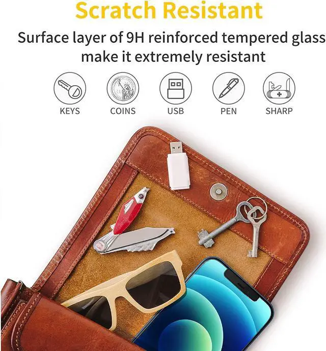 Alt view image 6 of 7 - UNBREAKcable 3-Pack Screen Protector for iPhone 12 / iPhone 12 Pro, Double Shatterproof Tempered Glass [Easy Installation] [9H Hardness] [99.99% HD Clear] [Case Friendly] for iPhone 6.1 inch