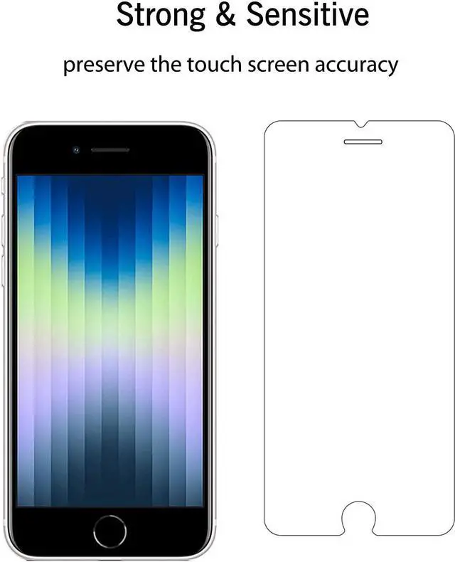 Alt view image 5 of 6 - Ailun Screen Protector for iPhone SE 2020 2nd/2022 3rd Generation, iPhone 8,7,6s,6, 4.7-Inch Tempered Glass 0.25mm Case Friendly 3 Pack Clear