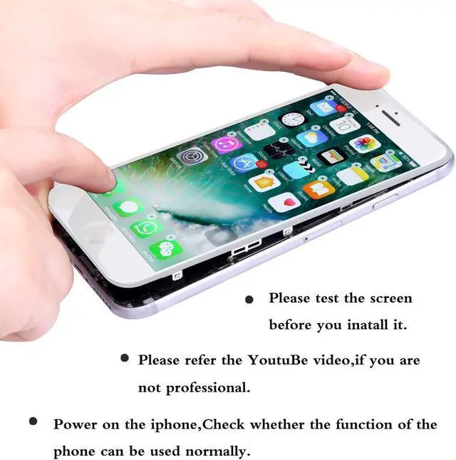 Alt view image 4 of 6 - White Replacement LCD Screen Compatible with iPhone 6S Plus 5.5 Inch Display Digitizer Assembly Full Complete Front Glass with Repair Tools