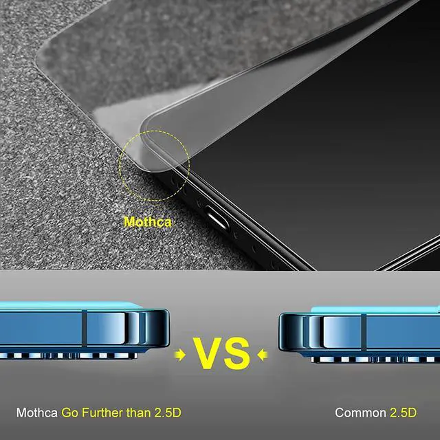 Alt view image 6 of 7 - Matte Glass Screen Protector for iPhone 16e / iPhone 14 / iPhone 13 / iPhone 13 Pro [6.1 Inch] Anti-Glare & Anti-Fingerprint Tempered Glass [Easy Installation Frame] Smooth as Silk