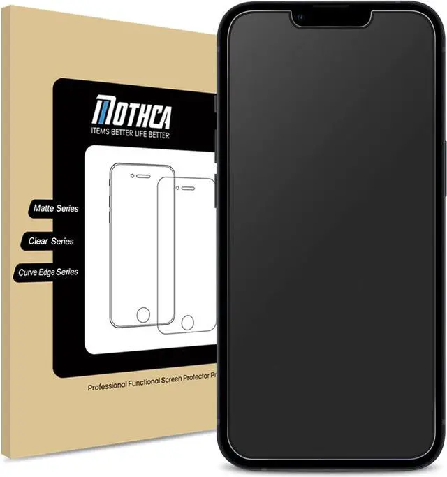 Main image of Mothca Matte Tempered Glass Screen Protector for iPhone 13 mini, Anti-Glare, 9H Hardness, Smooth Touch, Easy Install, Bubble Free