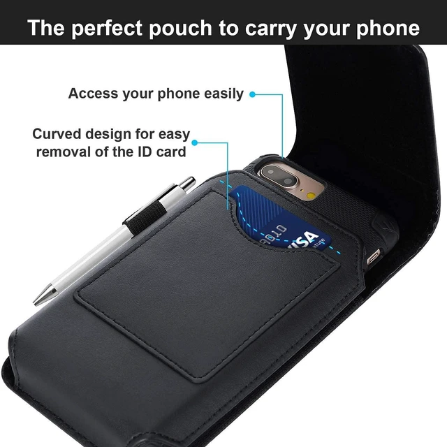 Alt view image 4 of 7 - Phone Holster for Galaxy S24+ Note 20 Ultra 5G Leather Belt Case 360 Rotating Pouch Case Holster Belt Clip for S23+ S22+ 5G S21 FE 5G Note 10 Plus 5G S21+ S20 Ultra S20+ S10+