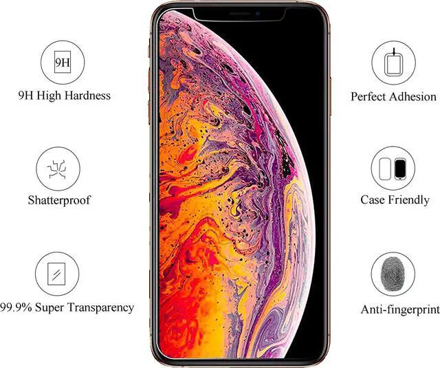 Alt view image 3 of 7 - Ailun for Apple iPhone 11 Pro/iPhone Xs/iPhone X Screen Protector,3 Pack, 5.8 Inch Display, Tempered Glass 2.5D Edge Work Most Case [NOT for iPhone 11 6.1 inch]
