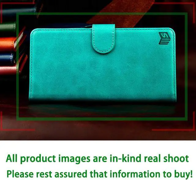 Alt view image 5 of 7 - for iPhone 7/8/SE2/SE 3rd 2020/2022 4.7 RFID Blocking Wallet case Credit Card Holder Flip Book PU Leather Phone case Cover Cellphone Women Men for iPhone SE3 case Wallet Blue Green