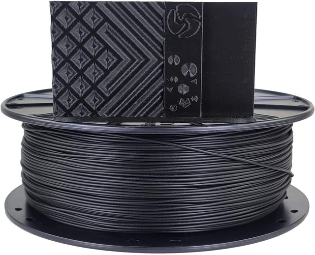 Main image of 3D-Fuel 3D Filament Standard PLA+ Midnight Black, 1.75mm, 1 kg +/- 0.02mm Tolerance, Made in USA, Easy to Print and Works with Most 3D Printer Brands