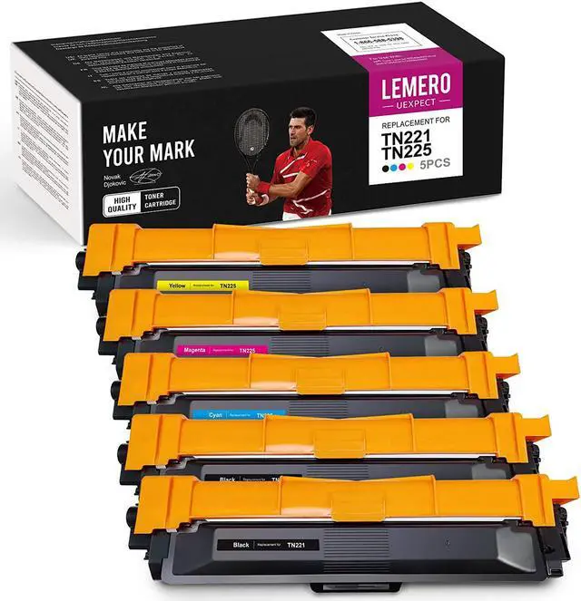 Main image of LemeroUexpect Compatible Toner Cartridge Replacement for Brother TN221 TN225 Toner Cartridge for HL-3170CDW HL-3140CW HL-3180CDW MFC-9130CW MFC-9340CDW MFC-9330CDW (Black Cyan Magenta Yellow, 5P)