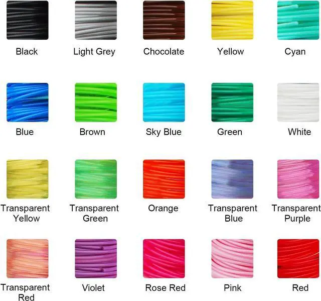 Alt view image 6 of 6 - 3D Pen PLA Filament Refills, 20 Colors, 20 Feet Each Color, Total 400 Feet by TTYT3D, Support for All 1.75mm 3D Printer and 3D Pen, Not Fit for 3Doodler Pen