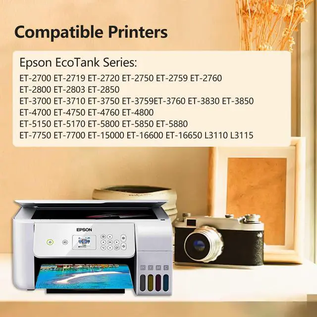 Alt view image 2 of 7 - Autofill Syringe-Free Sublimation Ink  EcoTank ET-4800 ET-2850 ET-2800 ET-2803 ET-2760 ET-2720 ET-2400 ET-3850 ET-2750 ET-4700 ET-4760 ET-5800 ET-15000 (Anti-UV/ICC Free)