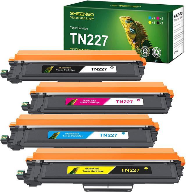 TN227 SHEENGO Compatible Toner Cartridges Replacement for Brother TN-227  TN227BK TN223BK for MFC-L3770CDW HL-L3230CDW HL-L3290CDW HL-L3210CW  MFC-L3710CW Printer Tray(tn-227bk/c/m/y high yield, 4 pack) 