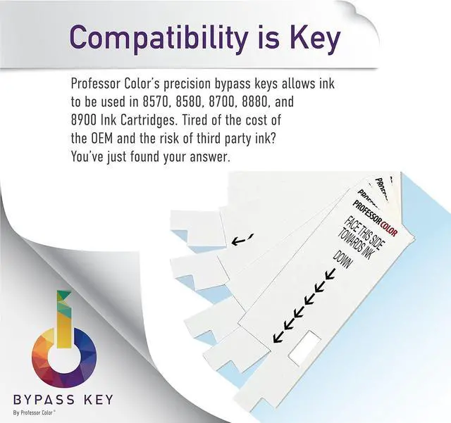Alt view image 2 of 7 - Professor Color ColorCube 8570 or 8580 Ink 4 Color Set (4 Repackaged Inks with Bypass Key