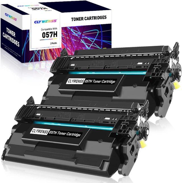 CLYWENSS with CHIP Compatible 057H Toner Cartridge Replacement for Canon  057H 057 CGR-057H Toner to use with Canon ImageCLASS MF445dw LBP226dw  LBP228dw LBP227dw Printer (Black, 2-Packs) 