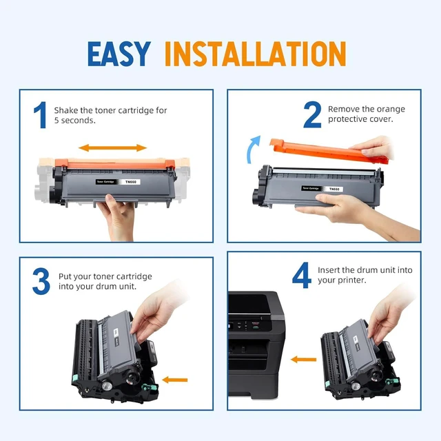 Alt view image 6 of 6 - Skydo TN660 High Yield Black Toner Cartridge Replacement for Brother TN 660 Toner to use with HL-L2300D HL-L2380DW HL-L2320D DCP-L2540DW HL-L2340DW HL-L2360DW MFC-L2720DW Printer (2 Black)