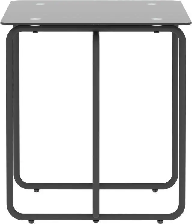 Alt view image 4 of 4 - Modern Tempered Glass Coffee Table End Table Side Table for Living Room,bedroom, Black