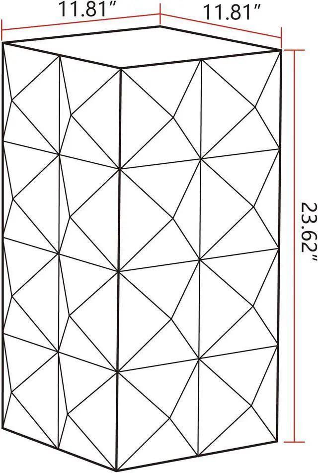 Alt view image 5 of 7 - 23.62"Height Three-dimensional Embossed  Pattern Design Retro Coffee Table Retro Furniture