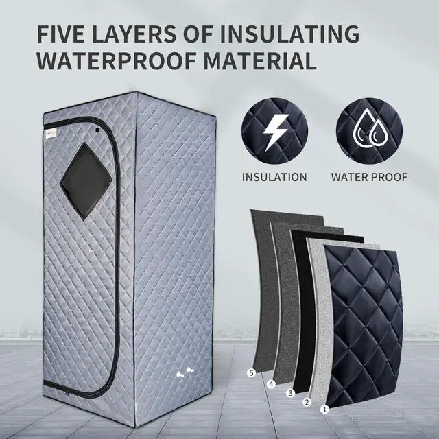 Alt view image 2 of 7 - Sojourner Portable Sauna for Home - Steam Sauna Tent, Personal Sauna - Sauna Heater, Tent, Chair, Remote Included for Home Sauna - Enjoy Your Own Personal Spa