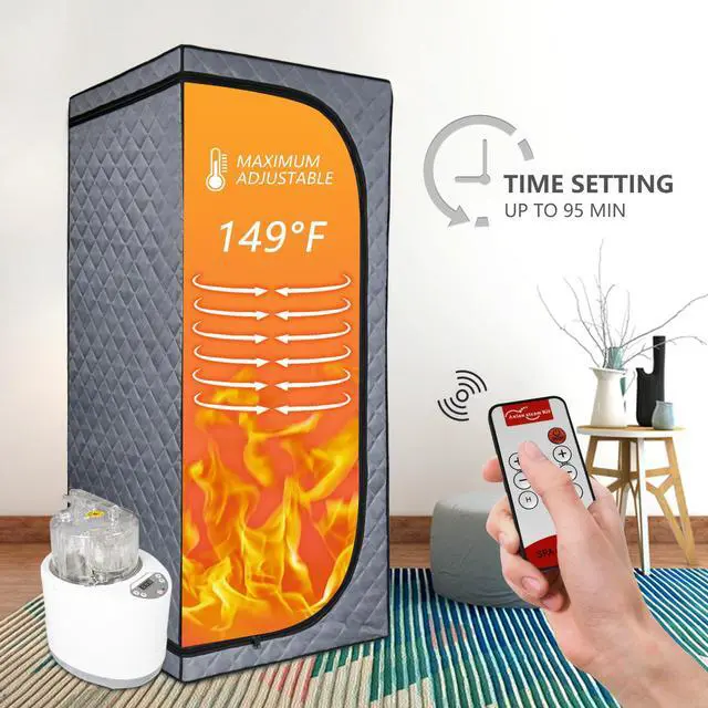 Alt view image 6 of 7 - Sojourner Portable Sauna for Home - Steam Sauna Tent, Personal Sauna - Sauna Heater, Tent, Chair, Remote Included for Home Sauna - Enjoy Your Own Personal Spa