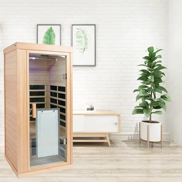 Main image of One person Far infrared Hemlock standard indoor sauna room