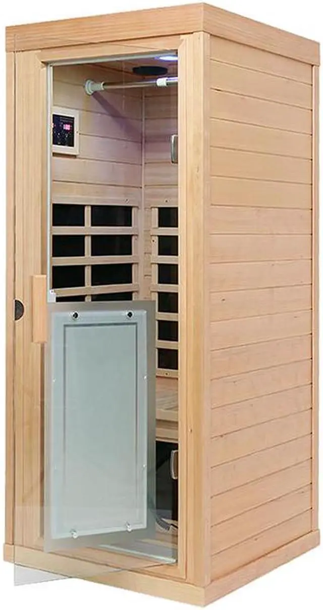 Alt view image 5 of 7 - One person Far infrared Hemlock standard indoor sauna room
