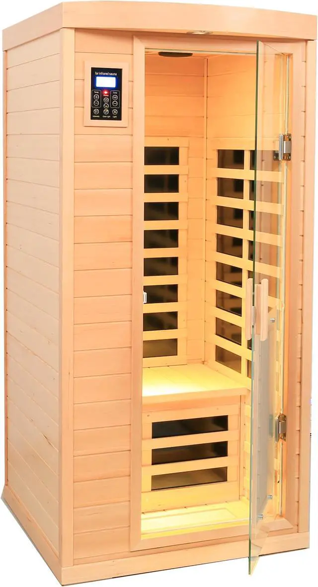Alt view image 2 of 5 - One people Hemlock Far-infrared Indoor sauna room