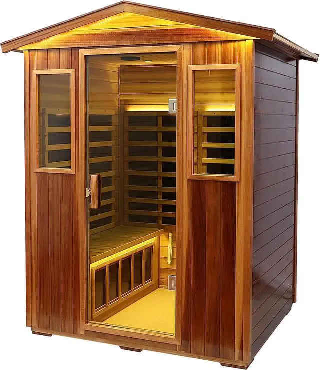 Alt view image 2 of 6 - Four-person far-infrared outdoor sauna-B