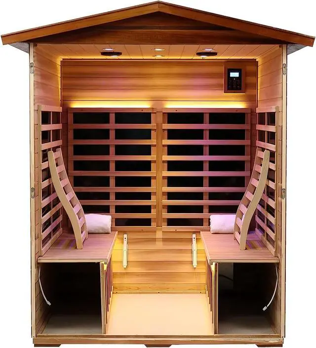 Alt view image 5 of 6 - Four-person far-infrared outdoor sauna-B
