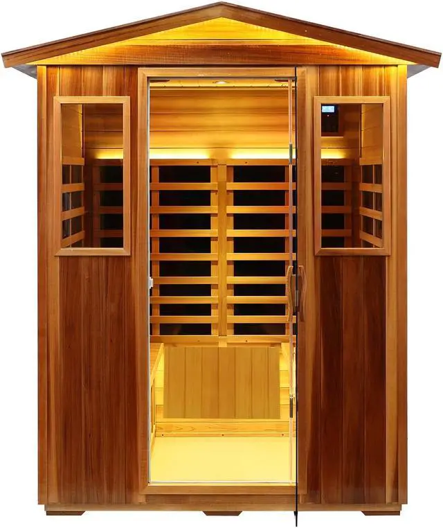 Alt view image 6 of 6 - Four-person far-infrared outdoor sauna-B