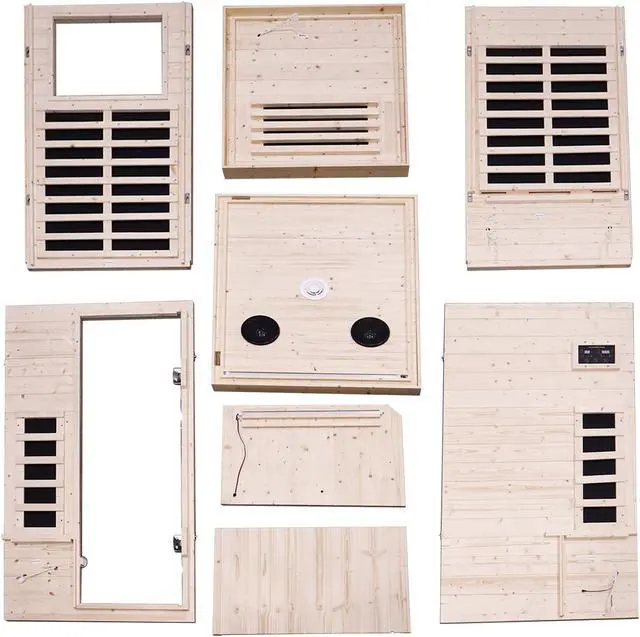 Alt view image 6 of 7 - Single person spruce far infrared sauna hair