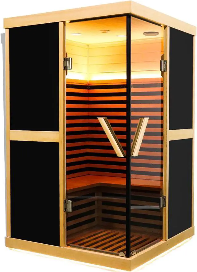 Main image of Double person V-shaped far infrared sauna room