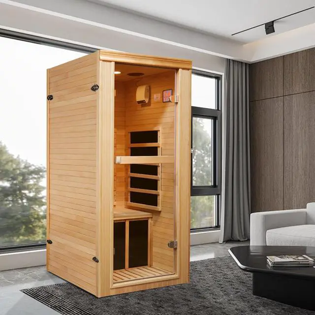 Alt view image 3 of 7 - Single person far-infrared sauna room