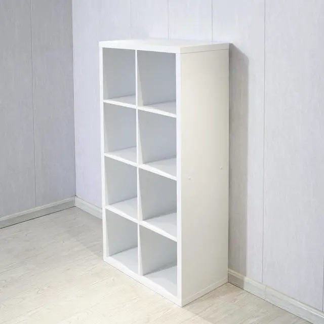 Alt view image 2 of 6 - Smart Cube 8-Cube Organizer Storage with Opened Back Shelves,2 X 4 Cube Bookcase Book Shleves for Home, Office (White)