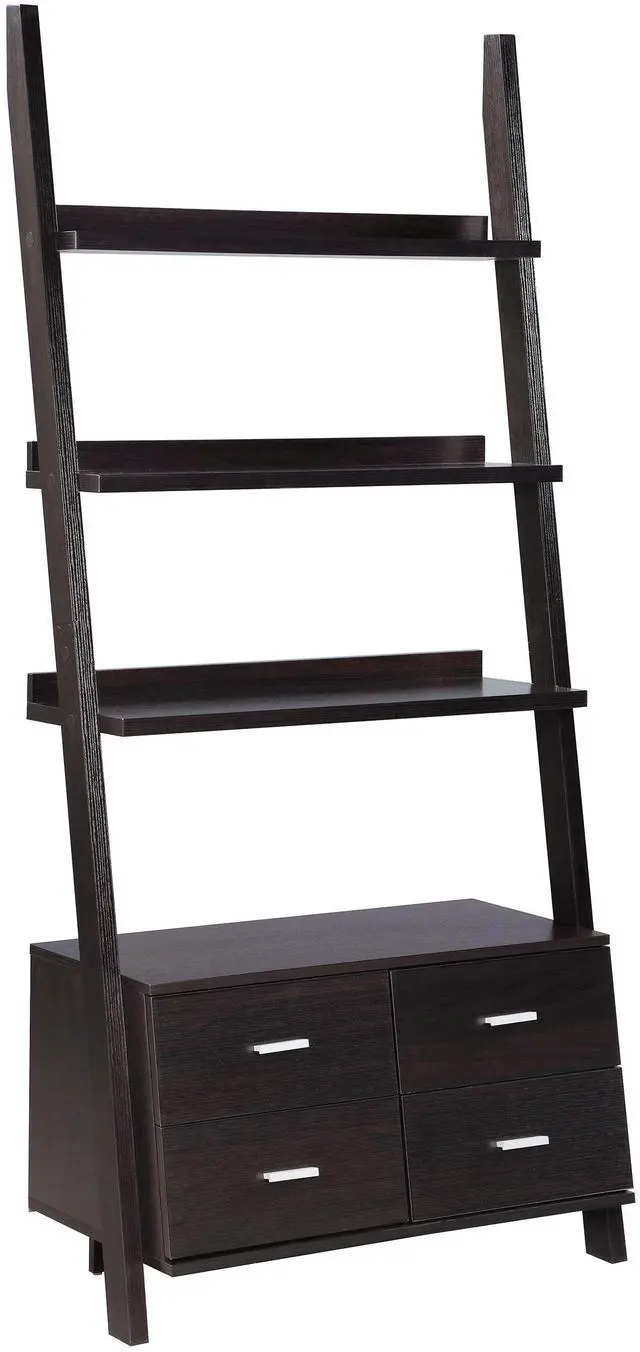 Alt view image 2 of 6 - Shasta Cappuccino 5-Shelf Storage Ladder Bookshelf