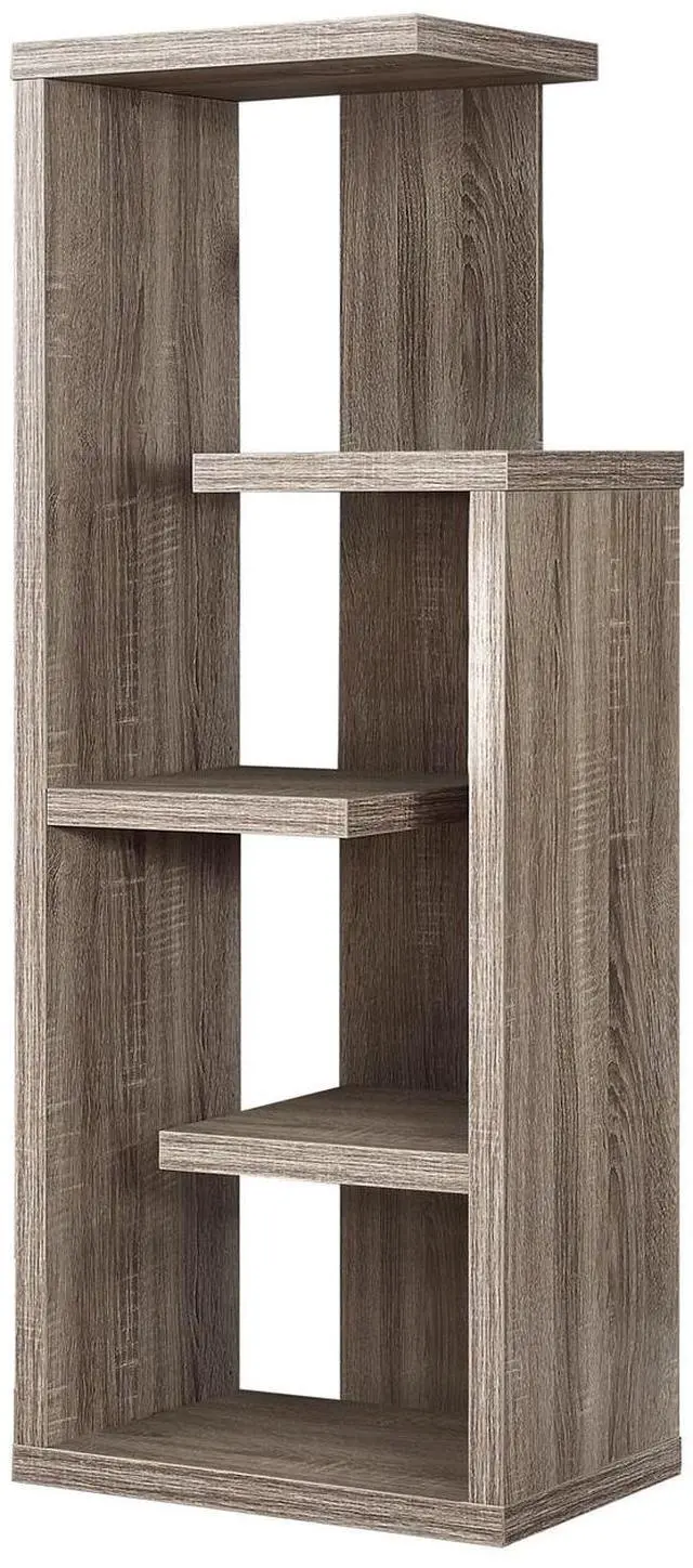 Main image of Bookshelf, Bookcase, Etagere, 4 Tier, 48"h, Office, Bedroom, Brown Laminate, Contemporary, Modern