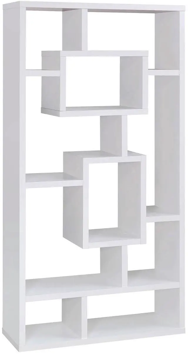 Alt view image 2 of 7 - White 10-Shelf Open Back Bookcase