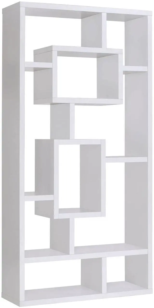 Alt view image 4 of 7 - White 10-Shelf Open Back Bookcase