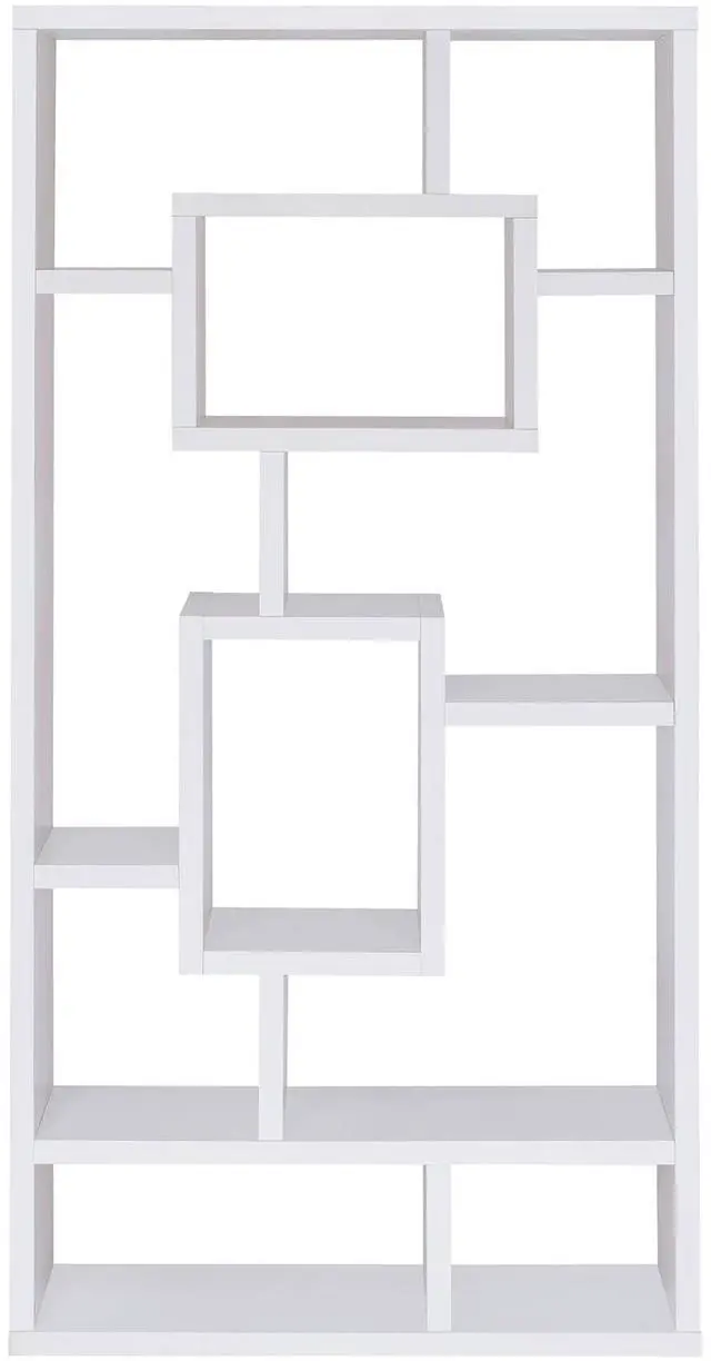 Alt view image 6 of 7 - White 10-Shelf Open Back Bookcase