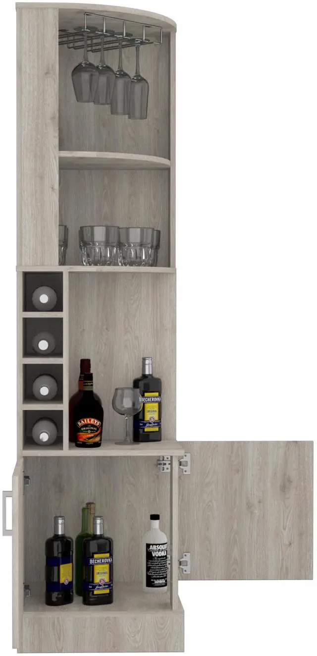 Alt view image 7 of 7 - Itzel Antique Oak & Sandy Gray Finish Bookshelf