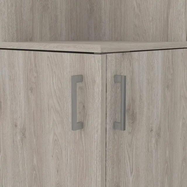 Alt view image 5 of 7 - Itzel Antique Oak & Sandy Gray Finish Bookshelf