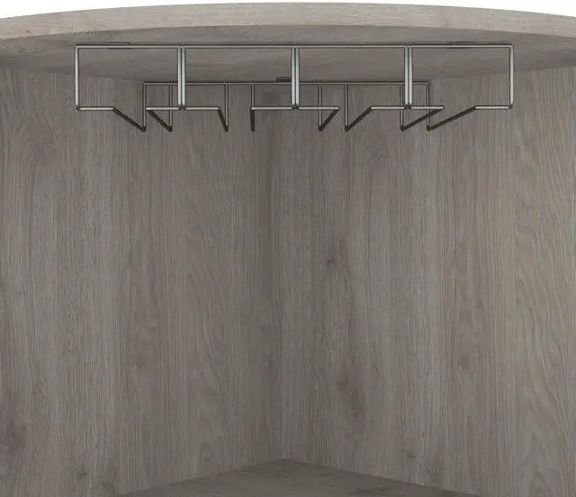 Alt view image 3 of 7 - Itzel Antique Oak & Sandy Gray Finish Bookshelf